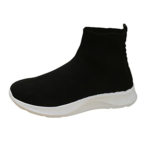 Knöchelhoch Sneakers Damen, Flach Slip-On Turnschuh Walking Shoes Casual Joggingschuhe Damenschuhe Slouchy Laufschuhe Lässige Flache Schuhe Outdoorschuhe Wanderhalbschuhe Trekkingstiefel von LOIJMK