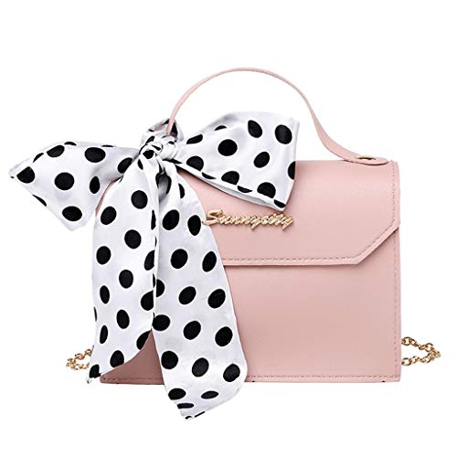 LOIJMK Kuriertasche Schnalle kleine Handtasche Bedeckung Modetasche Lady Schultern Brief Handtasche Damen Taschen Umhängen Klein (Pink, One Size) von LOIJMK