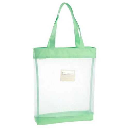LOIJMK Netztasche mit Reißverschluss, einfache transparente - Werkzeug Taschen Leer (Green, One Size) von LOIJMK