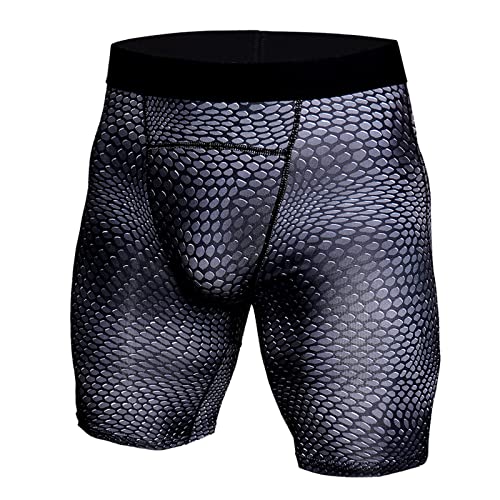 LOIJMK Radlerhose Herren Kurz Schwarz Laufshorts MäNner Einfarbig Schnelltrocknend Fitnesshose Gym Kruzen Eng Stretch Sweatshorts Elastisch Bund Hohe Taille Sporthose Atmungsaktiv von LOIJMK