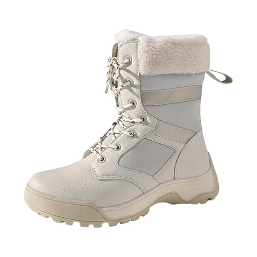 LOIJMK Schneestiefel Damen Wasserdicht Winterstiefel Schnürstiefel Gefüttert Warm Winterboots Winterschuhe Damenstiefel Schlupfstiefel Winter Stiefel Thermostiefel Arbeitsstiefel Wanderstiefel von LOIJMK