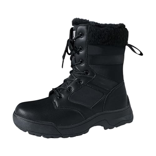 LOIJMK Schneestiefel Damen Wasserdicht Winterstiefel Schnürstiefel Gefüttert Warm Winterboots Winterschuhe Damenstiefel Schlupfstiefel Winter Stiefel Thermostiefel Arbeitsstiefel Wanderstiefel von LOIJMK