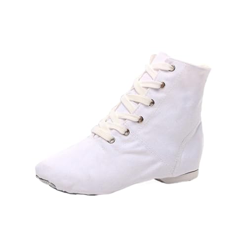 LOIJMK Schuhe Tanzschuhe Warm Dance Ballett Performance Hallenschuhe Jazz Dance Schuhe Top Pailletten (White, 27.5 Little Child) von LOIJMK