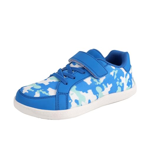 LOIJMK Sneaker Kinder Mädchen Hallenschuhe Turnschuhe Jungen Sportschuhe Kinderschuhe rutschfeste Laufschuhe Kinder Schnürschuhe Hallenturnschuhe Outdoor Fitnessschuhe Barfußschuhe Barfussschuhe von LOIJMK
