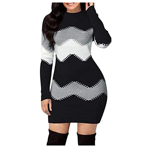 LOIJMK Strickkleid Frauen Langarm Pulloverkleid Rundhals Jerseykleid Tunikakleid Elegant Freizeitkleider Winterkleid Langarm Pullikleider Langarmkleid Damen Warm Wickelkleid Damenkleider LOIJMK Strickkleid Frauen Langarm Pulloverkleid Rundhals Jerseykleid Tunikakleid Elegant Freizeitkleider Winterkleid Langarm Pullikleider Langarmkleid Damen Warm Wickelkleid Damenkleider von LOIJMK