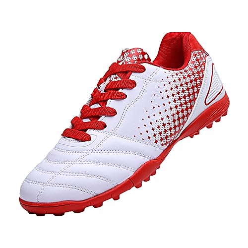 LOIJMK Turnschuhe Kinder Jungen Hallenschuhe Fußballschuhe Athletics Trainingsschuhe Atmungsaktive Tennisschuhe Outdoor Fitnessschuhe Halle Sportschueh rutschfest Sneaker Sportliche Fussballschuhe von LOIJMK