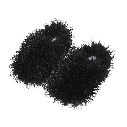 LOIJMK Warm Hausschuhe Damen Plüsch Slippers Schlappen Gefütterte Hauspantoffeln Flauschige Hausschuhe Damen Winter Hüttenschuhe Memory Foam Pantoffeln Winter Pantoletten rutschfeste Hausschlappen von LOIJMK