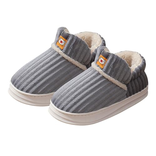 LOIJMK Warme Hausschuhe Damen Geschlossen Pantoffeln Hüttenschuhe Gefütterte Winterschuhe Winterboots Plüsch Hauspantoffeln Filzpantoffeln Memory Foam Hausschlappen Slippers Schlappen Pantoletten von LOIJMK