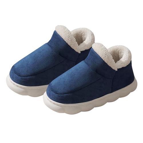 LOIJMK Warme Hausschuhe Damen Geschlossen Pantoffeln Hüttenschuhe Gefütterte Winterschuhe Winterboots Plüsch Hauspantoffeln Filzpantoffeln Memory Foam Hausschlappen Slippers Schlappen Pantoletten von LOIJMK