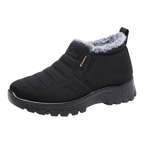 LOIJMK Winterschuhe Damen Wasserdicht Winterstiefel Winterboots Gefüttert Schneestiefel Warm Winter Boots Kurzstiefel Rutschfest Thermostiefel Schlupfstiefel Damenstiefel Stiefeletten Arbeitsschuhe von LOIJMK