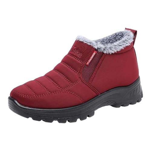 LOIJMK Winterschuhe Damen Wasserdicht Winterstiefel Winterboots Gefüttert Schneestiefel Warm Winter Boots Kurzstiefel Rutschfest Thermostiefel Schlupfstiefel Damenstiefel Stiefeletten Arbeitsschuhe von LOIJMK