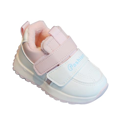 LOIJMK Winterschuhe Kinder Sportschuhe Gefütterte Warm Sneaker Turnschuhe Mädchen Jungen Hallenschuhe Ohne Schnürung Kinderschuhe Laufschuhe rutschfeste Hallenturnschuhe Barfussschuhe Barfußschuhe von LOIJMK