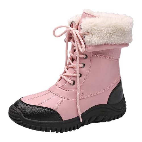 LOIJMK Winterstiefel Damen Gefüttert Schneestiefel Winterboots Wasserdicht Schnürstiefel Warm Winterschuhe Thermostiefel Damenstiefel Schlupfstiefel Winter Stiefel Arbeitsstiefel Wanderstiefel von LOIJMK