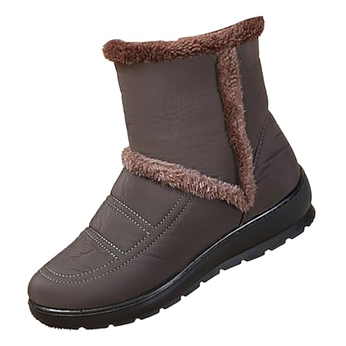 LOIJMK Winterstiefel Damen Gefüttert Winterboots Kurzstiefel Wasserdicht Schneeschuhe Winterschuhe Stiefeletten Rutschfest Wanderschuhe Trekkingschuhe Winter Boots Thermostiefel Arbeitsstiefel von LOIJMK