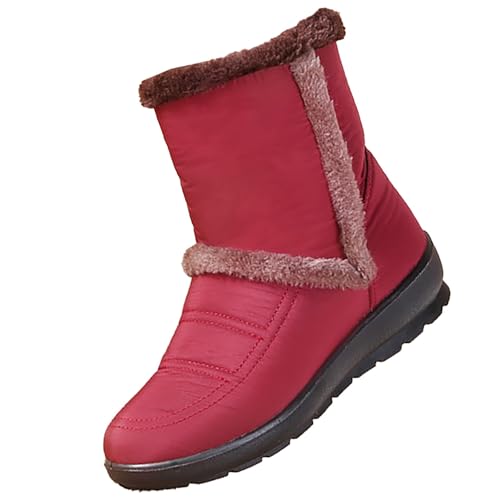 LOIJMK Winterstiefel Damen Gefüttert Winterboots Kurzstiefel Wasserdicht Schneeschuhe Winterschuhe Stiefeletten Rutschfest Wanderschuhe Trekkingschuhe Winter Boots Thermostiefel Arbeitsstiefel von LOIJMK