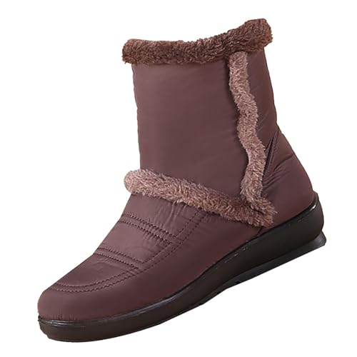 LOIJMK Winterstiefel Damen Gefüttert Winterboots Kurzstiefel Wasserdicht Schneeschuhe Winterschuhe Stiefeletten Rutschfest Wanderschuhe Trekkingschuhe Winter Boots Thermostiefel Arbeitsstiefel von LOIJMK