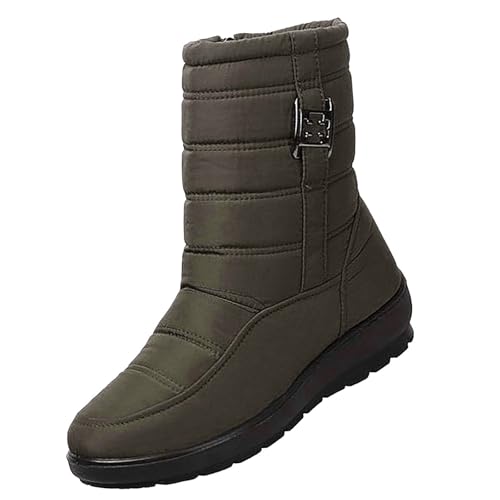 LOIJMK Winterstiefel Damen Gefüttert Winterboots Wasserdicht Winterschuhe Schneeschuhe Warm Kurzstiefel Wanderschuhe Trekkingschuhe Rutschfest Arbeitsschuhe Stiefeletten Winter Boots Thermostiefel von LOIJMK