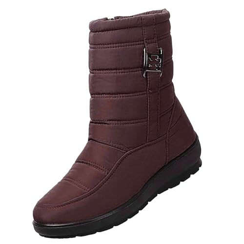 LOIJMK Winterstiefel Damen Gefüttert Winterboots Wasserdicht Winterschuhe Schneeschuhe Warm Kurzstiefel Wanderschuhe Trekkingschuhe Rutschfest Arbeitsschuhe Stiefeletten Winter Boots Thermostiefel von LOIJMK