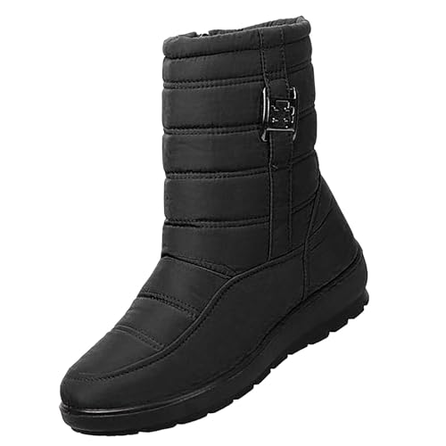 LOIJMK Winterstiefel Damen Gefüttert Winterboots Wasserdicht Winterschuhe Schneeschuhe Warm Kurzstiefel Wanderschuhe Trekkingschuhe Rutschfest Arbeitsschuhe Stiefeletten Winter Boots Thermostiefel von LOIJMK