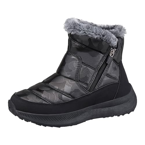 LOIJMK Winterstiefel Damen Wasserdicht Schneestiefel Winterschuhe Gefüttert Warm Wanderstiefel Trekkingstiefel Winterboots Winter Stiefel Boots Schlupfstiefel Outdoor Wanderschuhe Arbeitschuhe von LOIJMK