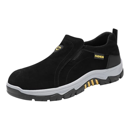 Orthopädische Schuhe Herren Extra Weit - Wanderschuhe Herren Wasserdicht Leder Wildleder Hatme Schuhe Rutschfest Turnschuhe Ohne Schnürung Sicherheitsschuhe Arbeitsschuhe Freizeitschuhe Sneaker Orthopädische Schuhe Herren Extra Weit - Wanderschuhe Herren Wasserdicht Leder Wildleder Hatme Schuhe Rutschfest Turnschuhe Ohne Schnürung Sicherheitsschuhe Arbeitsschuhe Freizeitschuhe Sneaker von LOIJMK