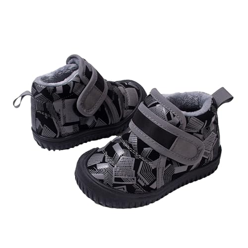 Sneaker Kinder Jungen Warm Gefüttert Winterschuhe High Top Halbschuhe Hallenschuhe Rutschfeste Kinderschuhe Babyschuhe Turnschuhe Sportschuhe Laufschuhe Hallenturnschuhe Barfussschuhe Barfußschuhe von LOIJMK