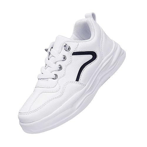 Sneaker Mädchen Jungen Schnürschuhe Low Top Halbschuhe Hallenschuhe Kinder Atmungsaktiv Turnschuhe Sportschuhe rutschfeste Laufschuhe Hallenturnschuhe Freizeitschuhe Walkingschuhe Kinderschuhe von LOIJMK