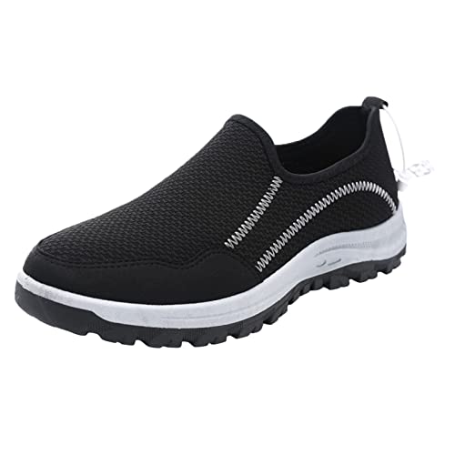 Sportschuhe Herren Fitnessstudio Ohne Schnürung - Sneaker Schuhe Herren Mesh Rutschfest Trekkingschuhe Weiche Bequem Wanderschuhe Walkingschuhe Joggingschuhe Hatme Schuhe Orthopädische Turnschuhe von LOIJMK