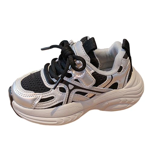 Sportschuhe Mädchen Jungen Schnürschuhe Atmungsaktiv Mesh Sneaker Hallenschuhe Kinder Turnschuhe Laufschuhe Rutschfeste Hallenturnschuhe Outdoor Trekking Wanderschuhe Kinderschuhe Walkingschuhe von LOIJMK