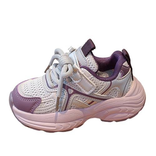 Sportschuhe Mädchen Jungen Schnürschuhe Atmungsaktiv Mesh Sneaker Hallenschuhe Kinder Turnschuhe Laufschuhe Rutschfeste Hallenturnschuhe Outdoor Trekking Wanderschuhe Kinderschuhe Walkingschuhe von LOIJMK