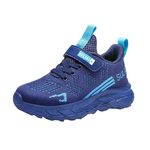 Turnschuhe Kinder 32, Sportschuhe Jungen Hallenschuhe Atmungsaktiv Mesh Laufschuhe Rutschfeste Sneaker Kinderschuhe Hallenturnschuhe Outdoor Tennisschuhe Schnürschuhe Wanderschuhe Fitnessschuhe von LOIJMK
