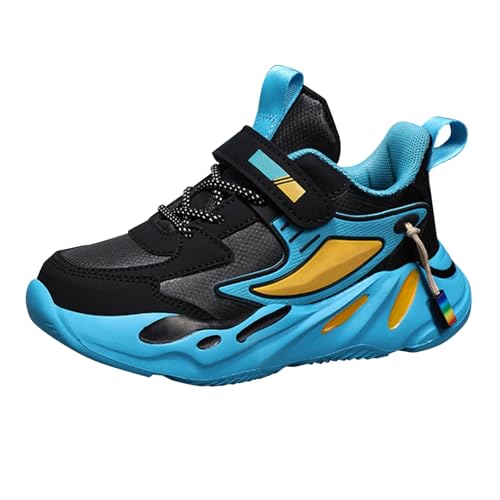 Turnschuhe Kinder Jungen Hallenschuhe Sportschuhe Atmungsaktiv Sneaker Laufschuhe Rutschfeste Kinderschuhe Hallenturnschuhe Outdoor Trekking Wanderschuhe Schnürschuhe Fitnessschuhe Tennisschuhe von LOIJMK