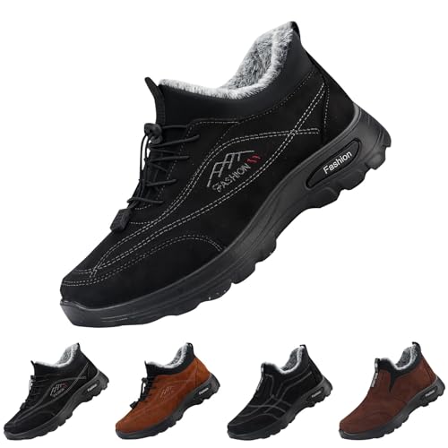 Walking Schuhe Herren Wasserdicht - Wanderschuhe Herren Wasserdicht Gefüttert Verstellbar Mit Schnürung Turnschuhe Rutschfest Trekkingschuhe Feste Sohle Abriebfest Sportschuhe Laufschuhe Sportschuhe von LOIJMK
