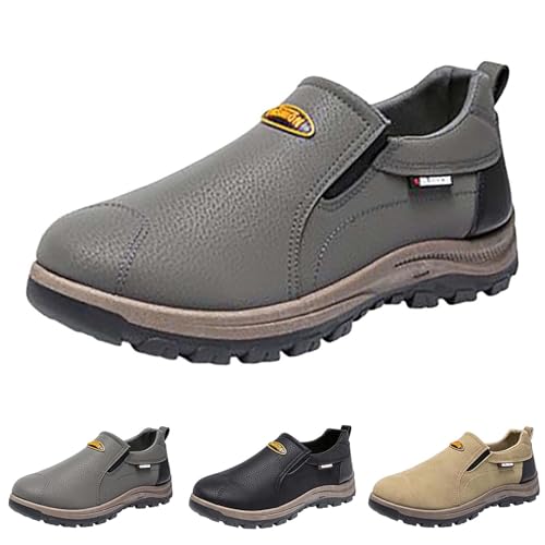 Wanderschuhe Herren Leder Wasserdicht - Orthopädische Schuhe Herren Sneaker Kunstleder Outdoorschuhe Rutschfest Sicherheitsschuhe Trekkingschuhe Warme Turnschuhe Walkingschuhe Bequem Arbeitsschuhe Wanderschuhe Herren Leder Wasserdicht - Orthopädische Schuhe Herren Sneaker Kunstleder Outdoorschuhe Rutschfest Sicherheitsschuhe Trekkingschuhe Warme Turnschuhe Walkingschuhe Bequem Arbeitsschuhe von LOIJMK