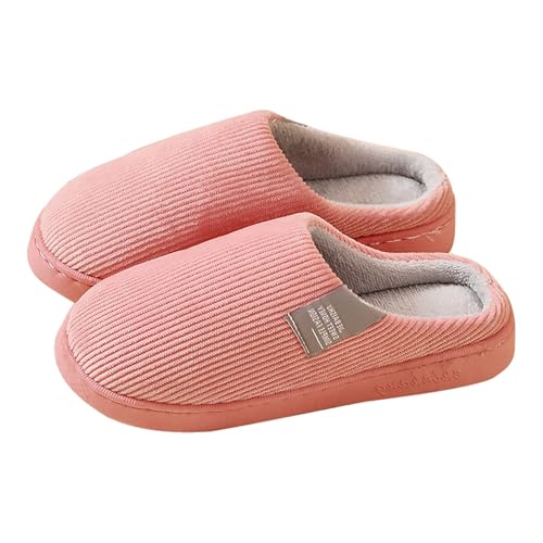 Warme Hausschuhe Damen Herren Plüsch Pantoffeln Memory Foam Hausschlappen Hüttenschuhe Flauschige Slippers Schlappen Hausschuhe Damen Winter Pantoletten Filzpantoffeln Hauspantoffeln Filzhausschuhe von LOIJMK