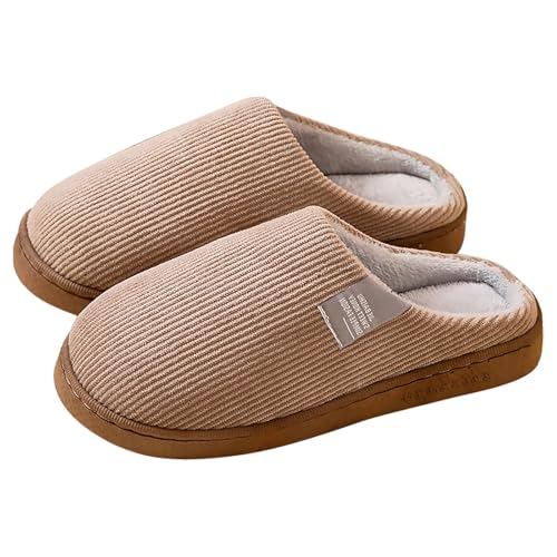 Warme Hausschuhe Damen Herren Plüsch Pantoffeln Memory Foam Hausschlappen Hüttenschuhe Flauschige Slippers Schlappen Hausschuhe Damen Winter Pantoletten Filzpantoffeln Hauspantoffeln Filzhausschuhe von LOIJMK