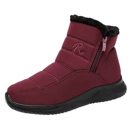 Winterschuhe Damen Gefüttert Winterboots Winterstiefel Wasserdicht Schneestiefel Thermostiefel Kurzstiefel Warm Winter Stiefel Damenstiefel Stiefeletten Schlupfstiefel Ankle Boots Arbeitsschuhe von LOIJMK