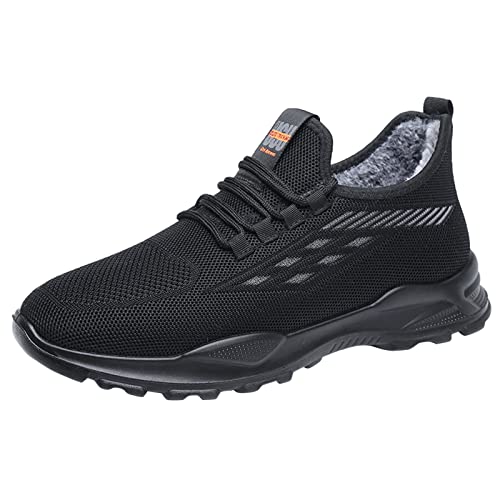 Winterschuhe Herren Gefüttert Warm Winterboots Winter Arbeitsschuhe Wanderschuhe Trekkingschuhe Ankle Boots Winterstiefel Schlupfstiefel Thermoschuhe Schneeschuhe Outdoorschuhe Sneaker Sportschuhe von LOIJMK