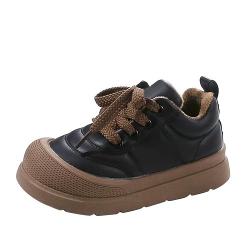 Winterschuhe Kinder Gefütterte Warm Schnürschuhe Sneaker Mädchen Hallenschuhe Kinderschuhe Rutschfeste Turnschuhe Sportschuhe Laufschuhe Hallenturnschuhe Fitnessschuhe Barfussschuhe Barfußschuhe von LOIJMK