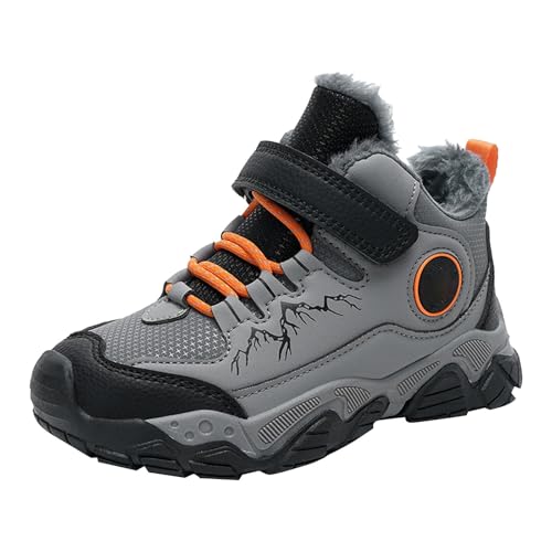 Winterstiefel Kinder Schneestiefel Warm Gefüttert Winterschuhe Wanderschuhe Mädchen Jungen Stiefel Winterboots Winter Kinderschuhe Bequem Trekking Wanderstiefel Trailrunning Schuhe Rutschfest Boots von LOIJMK