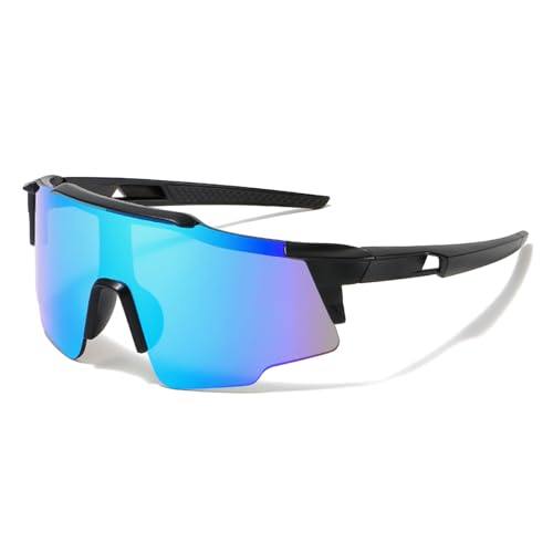 LOJUDI Polarisiert Sonnenbrille Kinder Fahrradbrille - Sportbrille UV400 Schutz Jugendliche Verspiegelt Sonnenbrillen für Jungen Mädchen - Verspiegelt Blau von LOJUDI