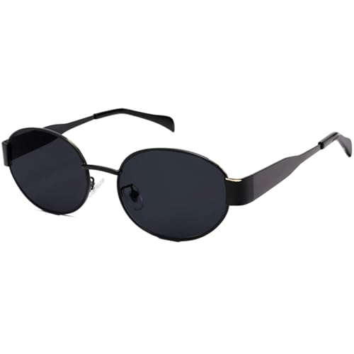LOJUDI Retro Sonnenbrille Herren Damen Oval - Metallrahmen Rund Vintage Runde Sonnenbrille UV400 Schutz-Gold/Braun LOJUDI Retro Sonnenbrille Herren Damen Oval - Metallrahmen Rund Vintage Runde Sonnenbrille UV400 Schutz-Gold/Braun von LOJUDI