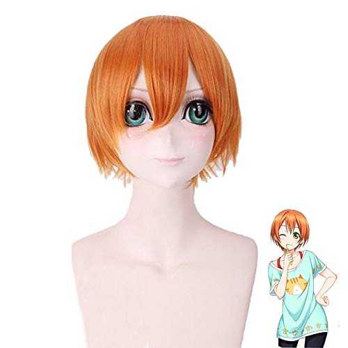 Anime Lovelive! Rin hoshizora wig cosplay kostüm Liebe lebe Frauen Kurzes synthetisches Haar Halloween Party Rollenspiele Wigs PL-363 von LOKAXXZU