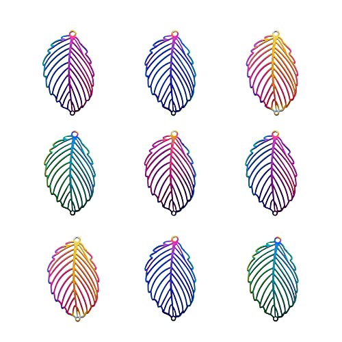 Cheriswelry 50pcs 201 Edelstahl Filigree Monstera Blatt Anhänger Kronleuchter Verbindungen Bunte geätzte Metall Verzierungen Metall Dangle Charms 37x2mmmmm für DIY -Ohrring -Armband Halskette Schmuck Cheriswelry 50pcs 201 Edelstahl Filigree Monstera Blatt Anhänger Kronleuchter Verbindungen Bunte geätzte Metall Verzierungen Metall Dangle Charms 37x2mmmmm für DIY -Ohrring -Armband Halskette Schmuck von LOKAXXZU