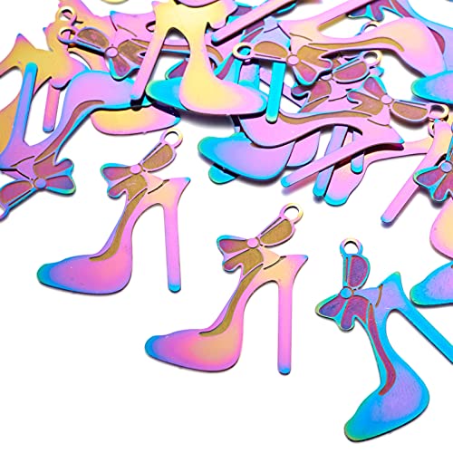 Cheriswelry 50pcs 201 Edelstahl Filigree Schuhe Anhänger Kronleuchter Links Bunt Metall Verzierungen Metall Dangle Charms 31x2mmmmm für DIY -Ohrring -Armband -Halskette Schmuck Schmuck Cheriswelry 50pcs 201 Edelstahl Filigree Schuhe Anhänger Kronleuchter Links Bunt Metall Verzierungen Metall Dangle Charms 31x2mmmmm für DIY -Ohrring -Armband -Halskette Schmuck Schmuck von LOKAXXZU