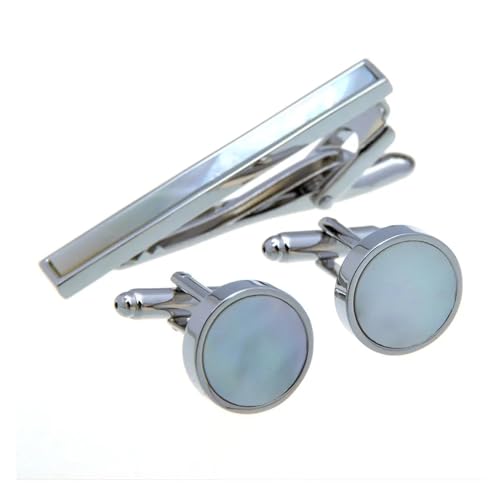 Crystal Emaille Fritillaria Manschette Krawatte Clip Set Herren Textur Französische Business Freizeitparty -Hemd -Hemdzubehör von LOKAXXZU