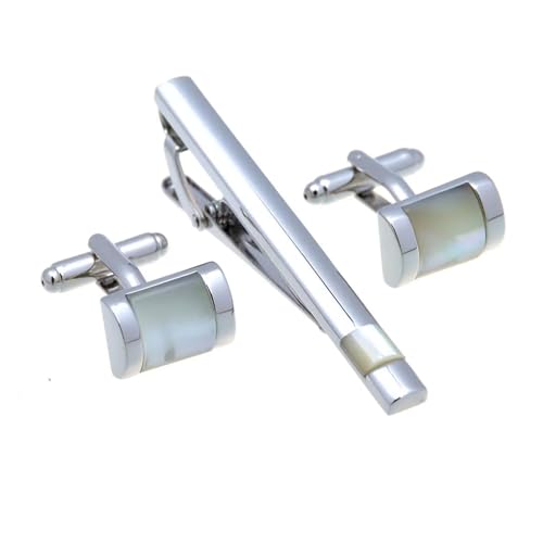 Crystal Emaille Fritillaria Manschette Krawatte Clip Set Herren Textur Französische Business Freizeitparty -Hemd -Hemdzubehör von LOKAXXZU