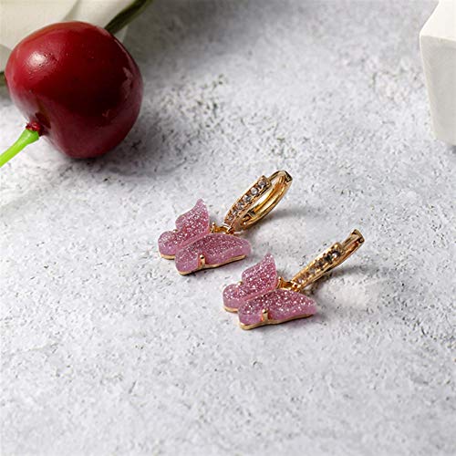 Drop -Ohrringe für Frauen Kubikzirkonia Hoop, farbenfrohe Glanz Schmetterling Party Schmuck trendy Accessoires Drop -Ohrringe für Frauen Kubikzirkonia Hoop, farbenfrohe Glanz Schmetterling Party Schmuck trendy Accessoires von LOKAXXZU