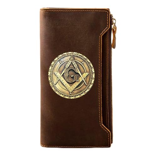 Einzigartige Männer schlanker Fliegerwallet, Western Rodeo Long Wallets, Checkbook -Kreditkartenhalterin echter Ledertasche von LOKAXXZU