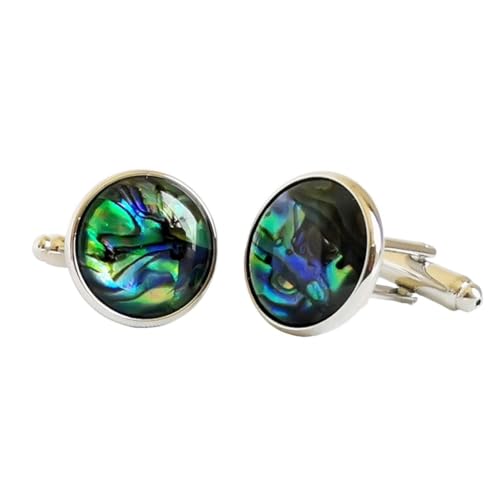 Französische Manschettenknöpfe Herren-Business-Hemd-Hemd Manschettenstift Accessoire Sleeve Stud (White-Fruit Peach5) von LOKAXXZU